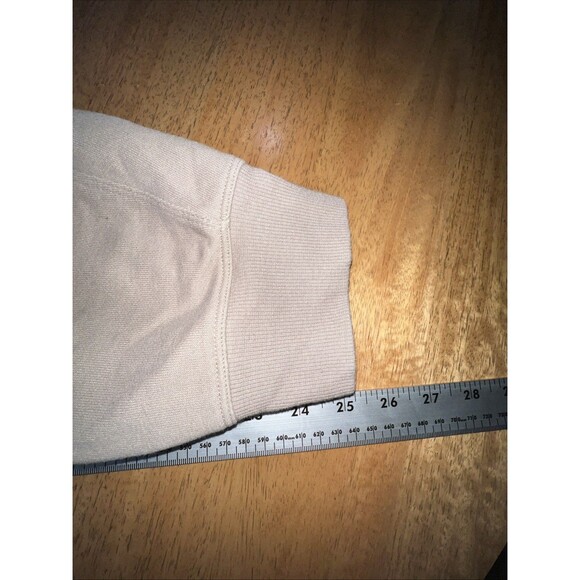 DKNY Womens Jogger Pants Beige Fleece Sweatpants Pull On Tapered Leg Sz Medium - Picture 6 of 9